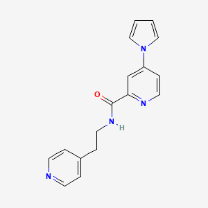 molecular formula C17H16N4O B2843173 N-(2-(pyridin-4-yl)ethyl)-4-(1H-pyrrol-1-yl)picolinamide CAS No. 1421473-67-7