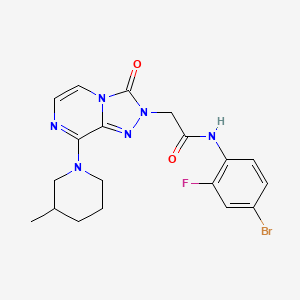 molecular formula C19H20BrFN6O2 B2843200 N-(4-bromo-2-fluorophenyl)-2-[8-(3-methylpiperidin-1-yl)-3-oxo[1,2,4]triazolo[4,3-a]pyrazin-2(3H)-yl]acetamide CAS No. 1115947-59-5