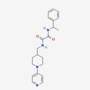 molecular formula C21H26N4O2 B2843257 N'-(1-phenylethyl)-N-{[1-(pyridin-4-yl)piperidin-4-yl]methyl}ethanediamide CAS No. 2034502-96-8