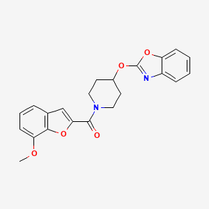 (4-(Benzo[d]oxazol-2-yloxy)piperidin-1-yl)(7-methoxybenzofuran-2-yl)methanone