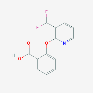2-[3-(Difluoromethyl)pyridin-2-yl]oxybenzoic acid