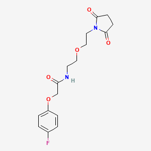 molecular formula C16H19FN2O5 B2843282 N-(2-(2-(2,5-dioxopyrrolidin-1-yl)ethoxy)ethyl)-2-(4-fluorophenoxy)acetamide CAS No. 2034537-96-5