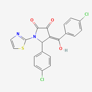4-(4-chlorobenzoyl)-5-(4-chlorophenyl)-3-hydroxy-1-(thiazol-2-yl)-1H-pyrrol-2(5H)-one