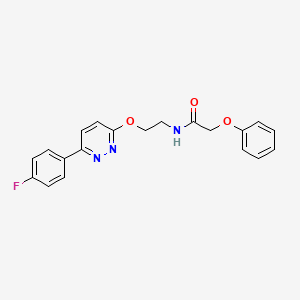 molecular formula C20H18FN3O3 B2843289 N-(2-((6-(4-fluorophenyl)pyridazin-3-yl)oxy)ethyl)-2-phenoxyacetamide CAS No. 920364-54-1
