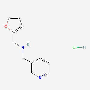 molecular formula C11H13ClN2O B2843290 (2-Furylmethyl)(3-pyridinylmethyl)amine hydrochloride CAS No. 1052404-24-6
