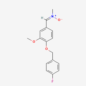 ({4-[(4-Fluorobenzyl)oxy]-3-methoxyphenyl}methylene)(methyl)ammoniumolate