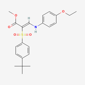 methyl (2Z)-2-[(4-tert-butylphenyl)sulfonyl]-3-[(4-ethoxyphenyl)amino]acrylate