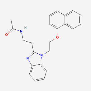 N-[2-[1-(2-naphthalen-1-yloxyethyl)benzimidazol-2-yl]ethyl]acetamide