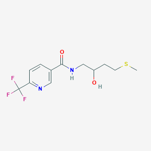 molecular formula C12H15F3N2O2S B2843307 N-[2-hydroxy-4-(methylsulfanyl)butyl]-6-(trifluoromethyl)pyridine-3-carboxamide CAS No. 2310208-51-4