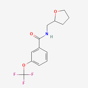 molecular formula C13H14F3NO3 B2843311 N-[(oxolan-2-yl)methyl]-3-(trifluoromethoxy)benzamide CAS No. 2326044-71-5