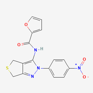 N-(2-(4-nitrophenyl)-4,6-dihydro-2H-thieno[3,4-c]pyrazol-3-yl)furan-2-carboxamide
