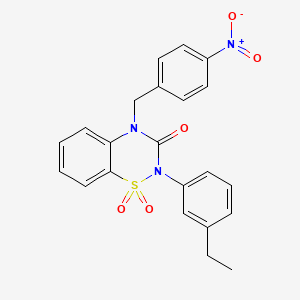 2-(3-ethylphenyl)-4-(4-nitrobenzyl)-2H-benzo[e][1,2,4]thiadiazin-3(4H)-one 1,1-dioxide