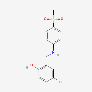 4-Chloro-2-({[4-(methylsulfonyl)phenyl]amino}methyl)phenol