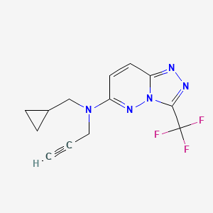 molecular formula C13H12F3N5 B2843333 N-(cyclopropylmethyl)-N-(prop-2-yn-1-yl)-3-(trifluoromethyl)-[1,2,4]triazolo[4,3-b]pyridazin-6-amine CAS No. 1424310-35-9