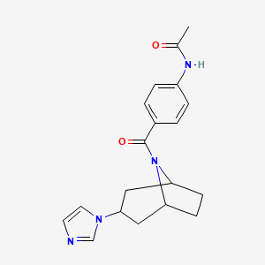 N-(4-((1R,5S)-3-(1H-imidazol-1-yl)-8-azabicyclo[3.2.1]octane-8-carbonyl)phenyl)acetamide