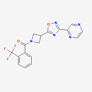 (3-(3-(Pyrazin-2-yl)-1,2,4-oxadiazol-5-yl)azetidin-1-yl)(2-(trifluoromethyl)phenyl)methanone