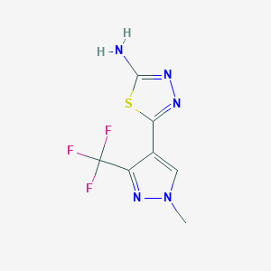 5-[1-Methyl-3-(trifluoromethyl)pyrazol-4-yl]-1,3,4-thiadiazol-2-amine