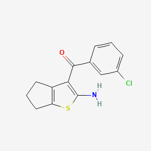 3-(3-chlorobenzoyl)-4H,5H,6H-cyclopenta[b]thiophen-2-amine