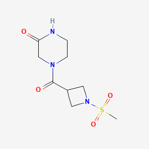 4-(1-(Methylsulfonyl)azetidine-3-carbonyl)piperazin-2-one