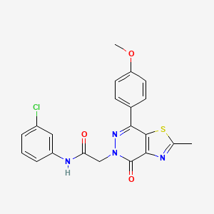 N-(3-chlorophenyl)-2-(7-(4-methoxyphenyl)-2-methyl-4-oxothiazolo[4,5-d]pyridazin-5(4H)-yl)acetamide