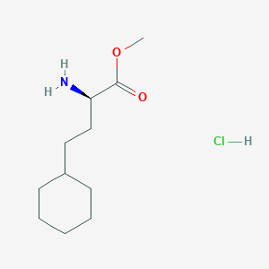 molecular formula C11H22ClNO2 B2843385 methyl(2R)-2-amino-4-cyclohexylbutanoatehydrochloride CAS No. 2470280-14-7
