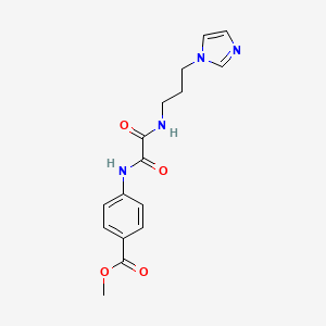 molecular formula C16H18N4O4 B2843443 methyl 4-({[3-(1H-imidazol-1-yl)propyl]carbamoyl}formamido)benzoate CAS No. 922987-22-2