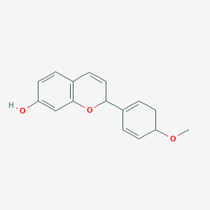 molecular formula C16H16O3 B2843473 2-(4-Methoxycyclohexa-1,5-dien-1-yl)-2H-chromen-7-ol CAS No. 132726-93-3