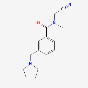 molecular formula C15H19N3O B2843479 N-(cyanomethyl)-N-methyl-3-[(pyrrolidin-1-yl)methyl]benzamide CAS No. 1311803-86-7