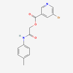 molecular formula C15H13BrN2O3 B2843485 [(4-Methylphenyl)carbamoyl]methyl 5-bromopyridine-3-carboxylate CAS No. 387378-32-7