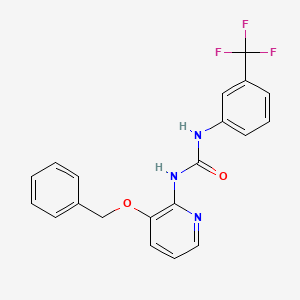 molecular formula C20H16F3N3O2 B2843489 3-[3-(benzyloxy)pyridin-2-yl]-1-[3-(trifluoromethyl)phenyl]urea CAS No. 877459-38-6