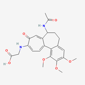 molecular formula C23H26N2O7 B2843542 N-[7-(acetylamino)-1,2,3-trimethoxy-9-oxo-5,6,7,9-tetrahydrobenzo[a]heptalen-10-yl]glycine CAS No. 898920-24-6