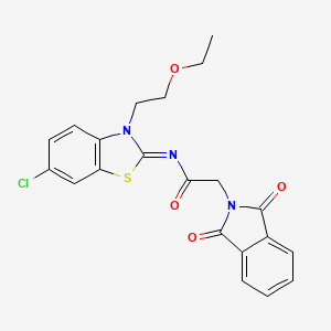 (Z)-N-(6-chloro-3-(2-ethoxyethyl)benzo[d]thiazol-2(3H)-ylidene)-2-(1,3-dioxoisoindolin-2-yl)acetamide