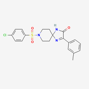 8-((4-Chlorophenyl)sulfonyl)-3-(m-tolyl)-1,4,8-triazaspiro[4.5]dec-3-en-2-one