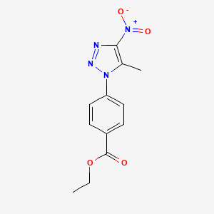 ethyl 4-(5-methyl-4-nitro-1H-1,2,3-triazol-1-yl)benzenecarboxylate
