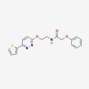 2-phenoxy-N-(2-((6-(thiophen-2-yl)pyridazin-3-yl)oxy)ethyl)acetamide