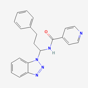 N-[1-(1H-1,2,3-Benzotriazol-1-yl)-3-phenylpropyl]pyridine-4-carboxamide