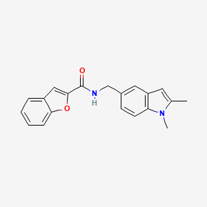 N-((1,2-dimethyl-1H-indol-5-yl)methyl)benzofuran-2-carboxamide