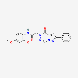 molecular formula C21H19N5O4 B2843578 N-(2,4-dimethoxyphenyl)-2-(4-oxo-2-phenylpyrazolo[1,5-d][1,2,4]triazin-5(4H)-yl)acetamide CAS No. 1021045-76-0