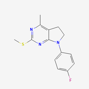 7-(4-fluorophenyl)-4-methyl-6,7-dihydro-5H-pyrrolo[2,3-d]pyrimidin-2-yl methyl sulfide