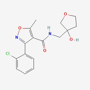 3-(2-chlorophenyl)-N-((3-hydroxytetrahydrofuran-3-yl)methyl)-5-methylisoxazole-4-carboxamide