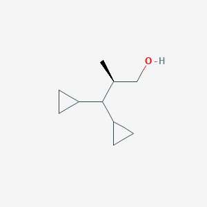 (2R)-3,3-Dicyclopropyl-2-methylpropan-1-ol