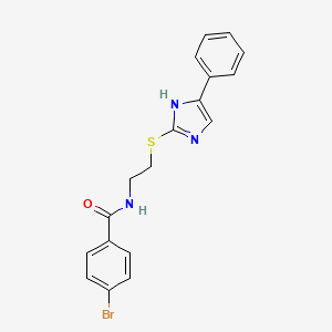 4-bromo-N-(2-((5-phenyl-1H-imidazol-2-yl)thio)ethyl)benzamide
