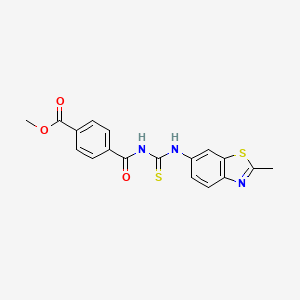 Methyl 4-(((2-methylbenzo[d]thiazol-6-yl)carbamothioyl)carbamoyl)benzoate