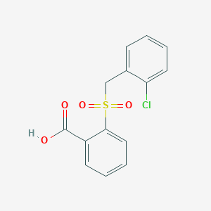 molecular formula C14H11ClO4S B2843608 2-[(2-Chlorobenzyl)sulfonyl]benzoic acid CAS No. 951911-81-2