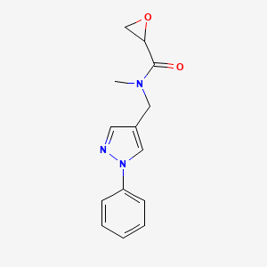 N-Methyl-N-[(1-phenylpyrazol-4-yl)methyl]oxirane-2-carboxamide