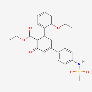 Ethyl 6-(2-ethoxyphenyl)-4-(4-methanesulfonamidophenyl)-2-oxocyclohex-3-ene-1-carboxylate