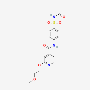 N-(4-(N-acetylsulfamoyl)phenyl)-2-(2-methoxyethoxy)isonicotinamide