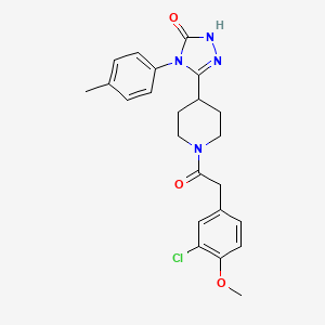 5-{1-[(3-chloro-4-methoxyphenyl)acetyl]piperidin-4-yl}-4-(4-methylphenyl)-2,4-dihydro-3H-1,2,4-triazol-3-one