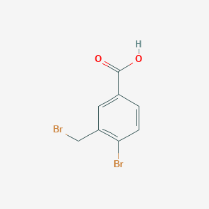 molecular formula C8H6Br2O2 B2843632 4-Bromo-3-(bromomethyl)benzoic acid CAS No. 887757-31-5