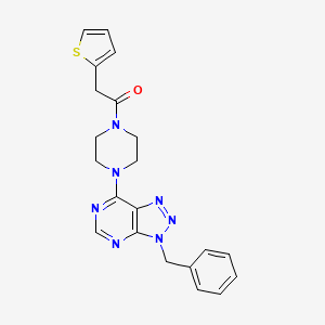 1-(4-(3-benzyl-3H-[1,2,3]triazolo[4,5-d]pyrimidin-7-yl)piperazin-1-yl)-2-(thiophen-2-yl)ethanone